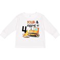 thumbnail image 3 of Inktastic Four and Digging It Bulldozer 4th Birthday Boys or Girls Long Sleeve Toddler T-Shirt, 3 of 5