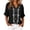 ZA-Black-button down shirts for women, variant on Womens Bohemian Button Down Shirts Linen Roll Up 3/4 Sleeve Tops with Embroidered V Neck Casual Loose Fit Blouse for Summer Travel