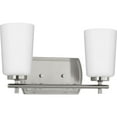 thumbnail image 3 of Adley Collection Two-Light Brushed Nickel Etched Opal Glass New Traditional Bath Vanity Light, 3 of 14