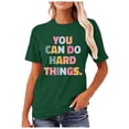 thumbnail image 2 of Women's Inspirational Teacher Graphic Tee for Motivation and Positive Oversized T-shirts Short Sleeve Crewneck Casual Tops, 2 of 5