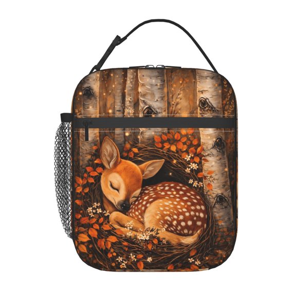 Fawn Lunch Bag Reusable Thermal Lunch Tote with Handle for Women and Men