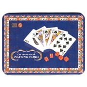 Las Vegas Poker Playing Cards with 5 Dice in Tin Box