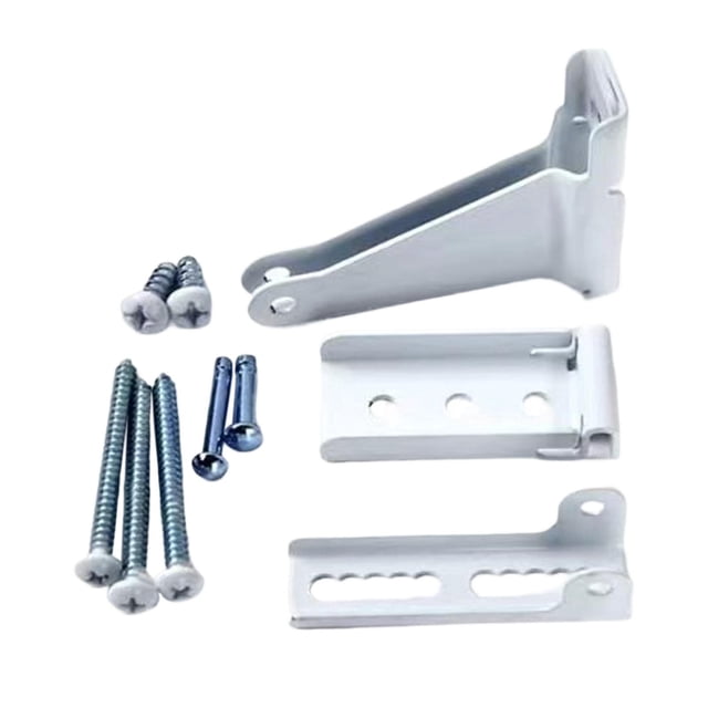 Kit de reparación de herrajes para puertas con soporte de cierrapuertas de alto rendimiento y fácil instalación Blanco
