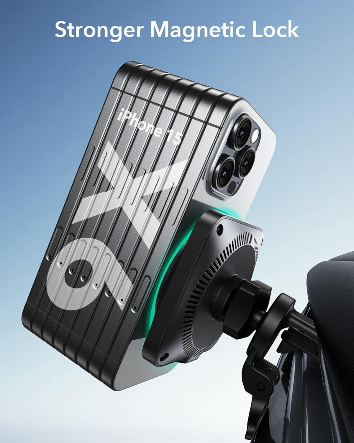 Qi2-Certified 15W MagSafe Car Mount Charger with CryoBoost, Phone Cooling MagSafe Car Charger, Air Vent/Dashboard Wireless Car Charging for iPhone 15/14/13/12(Not for iPhone16), Samsung S25
