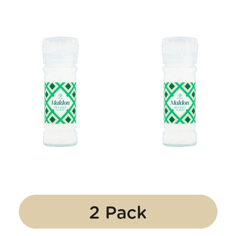 Maldon Salt Perfectly Crushed Original Salt Grinder 55g, British Import (Pack of 2)