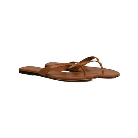 Tory Burch Womens Leather Flat Thong Sandals