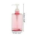 thumbnail image 4 of Unique Bargains 1 Pc Simple Square Soap Pump Dispenser for Bathroom Laundry Rooms 200ml Clear Pink, 4 of 6