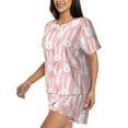 thumbnail image 2 of Naloa Cute Rabbit Carrot Women's Short-Sleeved Pajama Set, Loungewear, Summer pajamas, Breathable Cozy - 3X-Large, 2 of 9