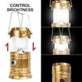 thumbnail image 3 of Lanterns, Camping Lantern, Solar Lantern Flashlights Charging for Phone, Rechargeable Led Camping Lantern, Collapsible & Portable for Emergency, Hurricanes, Power Outage, Storm (Gold ,4 Pack), 3 of 9