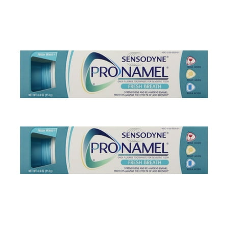 2 Pack Sensodyne Pronamel Toothpaste Fresh Breath Protects from Acids, 4 oz (Sensodyne Pronamel Fresh Breath Toothpaste Best For Sensitive Teeth)