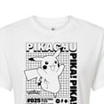 thumbnail image 3 of Pokémon - Pikachu Info Chart - Juniors Cropped Cotton Blend T-Shirt, 3 of 5