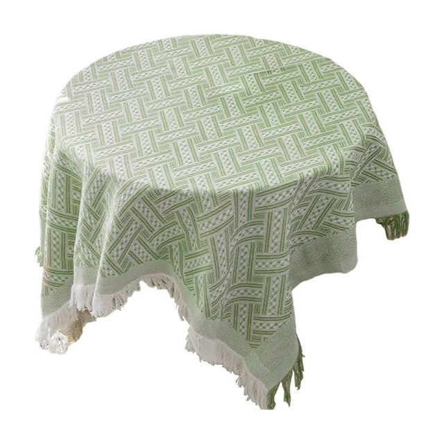 Nappe en Coton avec Franges Rectangulaire Décorative pour Table Basse