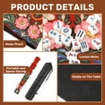thumbnail image 3 of Mahjong Mat 31.5" x 31.5" Symmetrical Blue Spotted Poodles Floral Butterfly Folk Art Red Non-Slip Noise Reduction American Mahjong Tiles Table Cover for Dominoes Poker Card Board Games Gift, 3 of 8