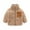 Beige, variant on ameIAEA Toddler Kids Boys Girls Sherpa Fleece Full-Zip Jacket Long Sleeve Warm Coat Outerwear with Pockets