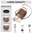 thumbnail image 6 of FALAN MULE Small Vegan Leather Women Crossbody Shoulder Bag Multi Zipper Pocket Handbag, 6 of 6