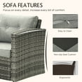 thumbnail image 6 of Royalcarft 7 Pieces Outdoor Patio Furniture Sets Wicker Sectional Sofa All-Weather PE Rattan Conversation Sets,Grey, 6 of 6