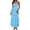 White-blue, variant on Spaghetti Strap Womens Floral Print Maxi Dresses Casual Sleeveless Ruffle Flowy Tiered Dress