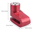 thumbnail image 2 of OUNONA 1Ud Cerradura Antirrobo Roja Para Disco De Y Liviana Para Llevar Siempre, 2 of 8