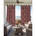 thumbnail image 3 of Red Boho Black Out Curtains 84 Inch Long for Living Room, Vintage Ethnic Tribe Abstract Art Floral Blackout Curtain Shade Thermal Insulated Window Curtains Grommet Drapes 42"x84" 2 Panels, 3 of 8