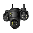 thumbnail image 1 of "Cámara De Seguridad Wifi Exterior 360° Tres Lentes Alarma LAB.G Negra ", 1 of 5