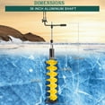 thumbnail image 5 of Ice Fishing Auger, 8'' Ice Auger Bit, 40'' Cordless Nylon Ice Drill Auger with 18'' Extension, Universal Adapter & Top Plate, Replaceable Blade Kits, 5 of 8