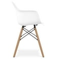 thumbnail image 3 of Aron Living Pyramid 17.5" Plastic and Beech Wood Armchair in White, 3 of 4