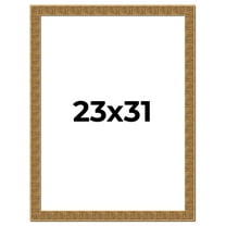 23x31 Frame Black and Gold Distressed Solid Wood Sonoma Picture Frame | 1.625 Inch Moulding Width |