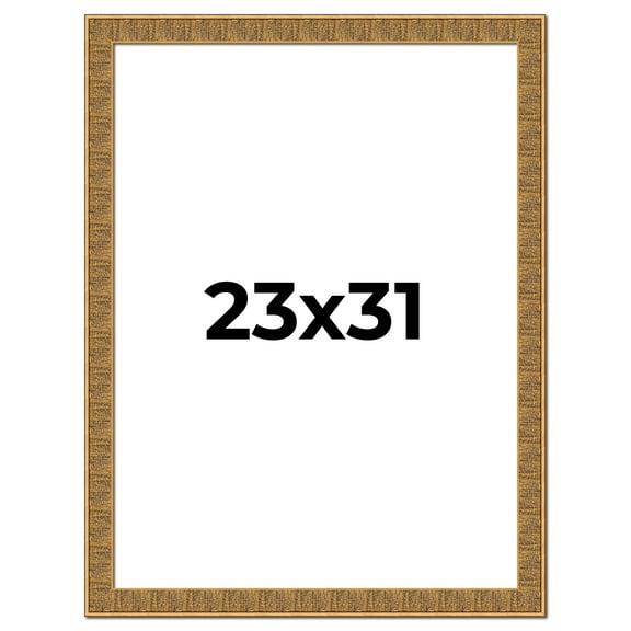 23x31 Frame Black and Gold Distressed Solid Wood Sonoma Picture Frame | 1.625 Inch Moulding Width |
