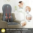 Comfier Shiatsu Back Massager with Heat 10 Massage Nodes Massage Chair Pad 2D/3D Seat Cushion