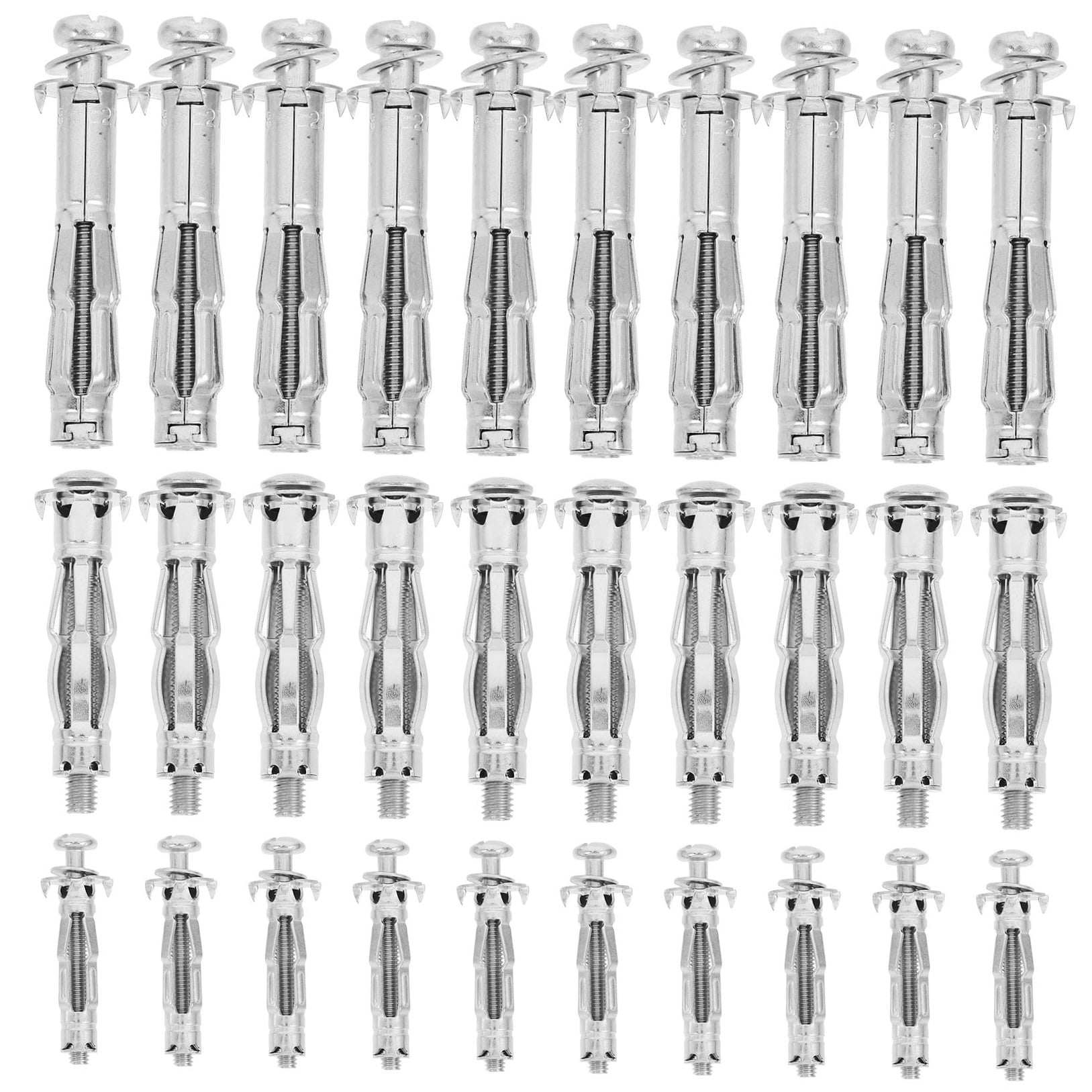 WHAMVOX  30 Pcs Jack Nut Tool Nuts Drywall Anchor Walls Masonry Silver