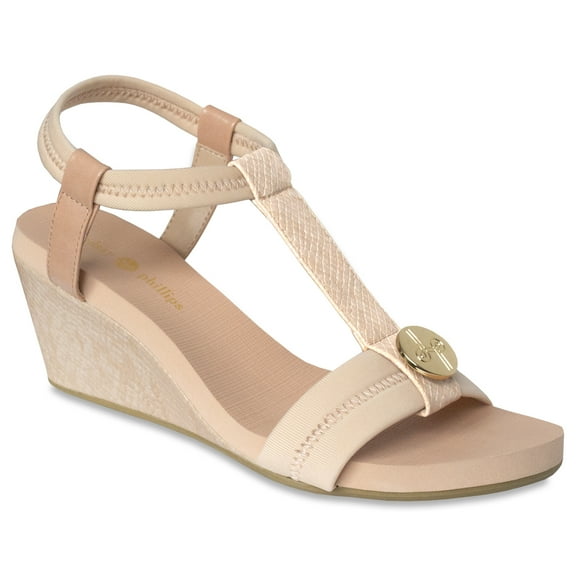 Lindsay Phillips Mallory Blush Wedge Sandal for Women