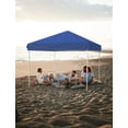 thumbnail image 5 of Luku 10x10 FT Instant Pop-Up Canopy Tent with 3 Removable Sidewalls, One-Push Quick Setup, Commercial-Grade Waterproof Sun Shelter, Adjustable Height, Black Outdoor Event Tent, 5 of 7