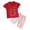 Red, variant on Kogui Baby Boy Outfits Newborn Sets Toddler Baby Boy Summer Clothes Embroidery Short Sleeve T Shirt Plaid Shorts Sets Cute Boys Summer Outfits 2T 3T (Blue,2-3 Years)
