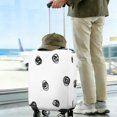 thumbnail image 3 of Stretch Luggage Cover S(18-20in)– Elastic Travel Suitcase Protector with Handle Openings & Bottom Closure, Washable Polyester Spandex Suitcases Cover, Doodle Print, 3 of 5