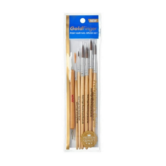 KISS - GOLD FINGER ROUND ACRYLIC BRUSH SET