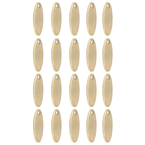 Colgante Ovalado De Acero Inoxidable, 20 Piezas De Etiquetas Para Perros DIY Con Agujero, Accesorio Para Hacer Joyas, Ideal Para Collares, Pulseras, Colgantes De Joyería DIY