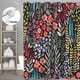 thumbnail image 1 of Dznils Cortina Shower de Tela Floral Colorida Boho Patrón de Acuarela con Ganchos, 72 x 72, Negro, 1 of 11