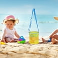 thumbnail image 4 of Dsscvnef Colorful Mesh Beach Bag Foldable Toy Storage Bag with Adjustable Straps for Swimming Pool Travel Outdoor Activities, 4 of 5
