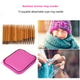 thumbnail image 4 of Circular Aluminium 13 Pairs Knitting Needles Ring Set Change Head Knit Needles DIY Changeable Crochet Yarn Sewing Accessories, 4 of 7