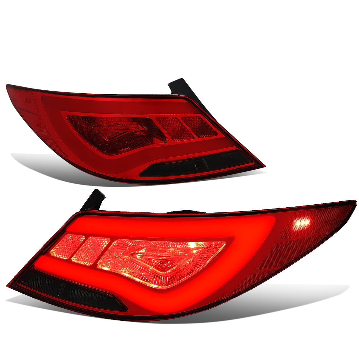 For 2012 to 2017 Hyundai Accent 4 Dr Sedan Pair 3D LED Tube Bar Tail