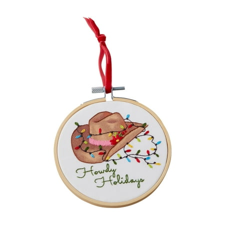 The Pioneer Woman Cowboy Hat with Lights Embroidery Ornament Kit