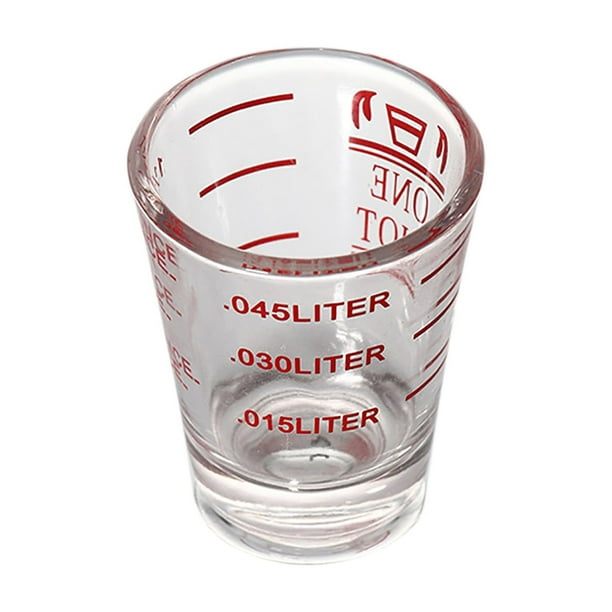Vaso Medidor de Vidrio Espesado - Graduado, Doble Unidad, para Medir Líquido Leche Café