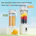 thumbnail image 4 of White Portable Cordless Smoothie Blender, USB Rechargeable Personal Juicer with Leakproof Lid & Sip Spout, Self-Cleaning Mixer for Shakes, 4 of 10