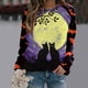 thumbnail image 2 of Moda mujer Casual Halloween impreso manga larga cuello redondo sudadera Tops blusa Pompotops FGAJ5968, 2 of 5