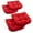 Red, variant on Blazing Needles 19-inch U-Shaped Twill Tufted Dining Chair Cushions (Set of 4)