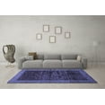 thumbnail image 3 of Ahgly Company Indoor Square Abstract Blue Modern Area Rugs, 3' Square, 3 of 4