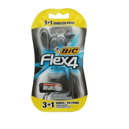 BIC Flex 4 Men's 4 Blade Disposable Razors 4ct (3+1) | Walmart Canada