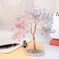 thumbnail image 4 of Nvzi 1 pieza de piedra de cristal natural creativa, árbol concéntrico, energía, base de piedra natural triturada, adorno decorativo de escritorio de árbol de la vida de piedra natural verde y azul., 4 of 5