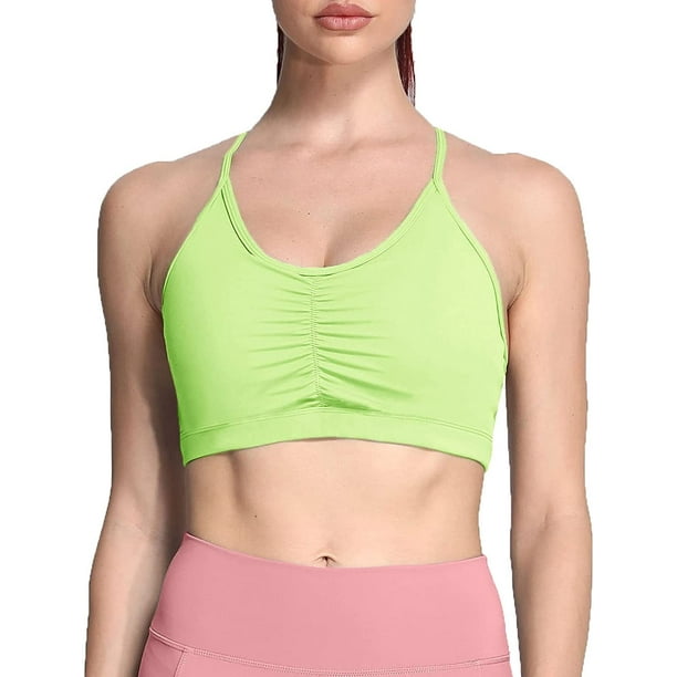 Aoxjox Sports Bras for Women Workout Fitness Ruched Training