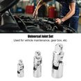 thumbnail image 3 of Universal Joint Set, 1/4in 3/8in 1/2in Easy  60HRC Hardness Socket Adapter Kit  for Vehicle Maintenance, 3 of 8